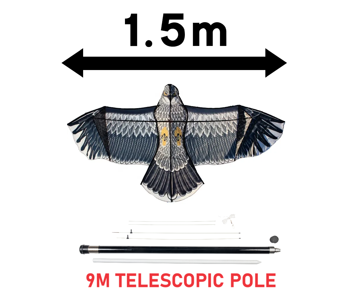 BIRD SCARE KITE with 9M Telescopic Pole Bird Scare Guns The 1 Bird